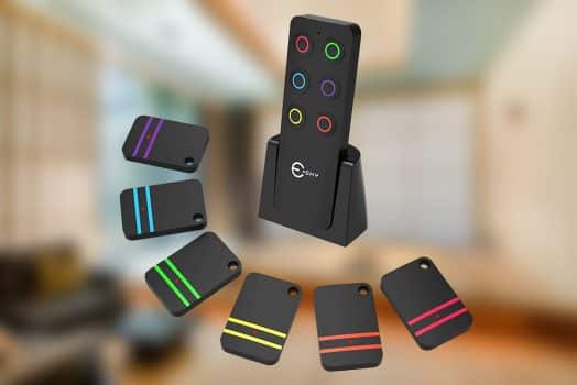 Localisateur De Clés Esky - 6 Récepteurs RF 80dB Avec Télécommande Pour Clés, Portefeuille Et Bagages